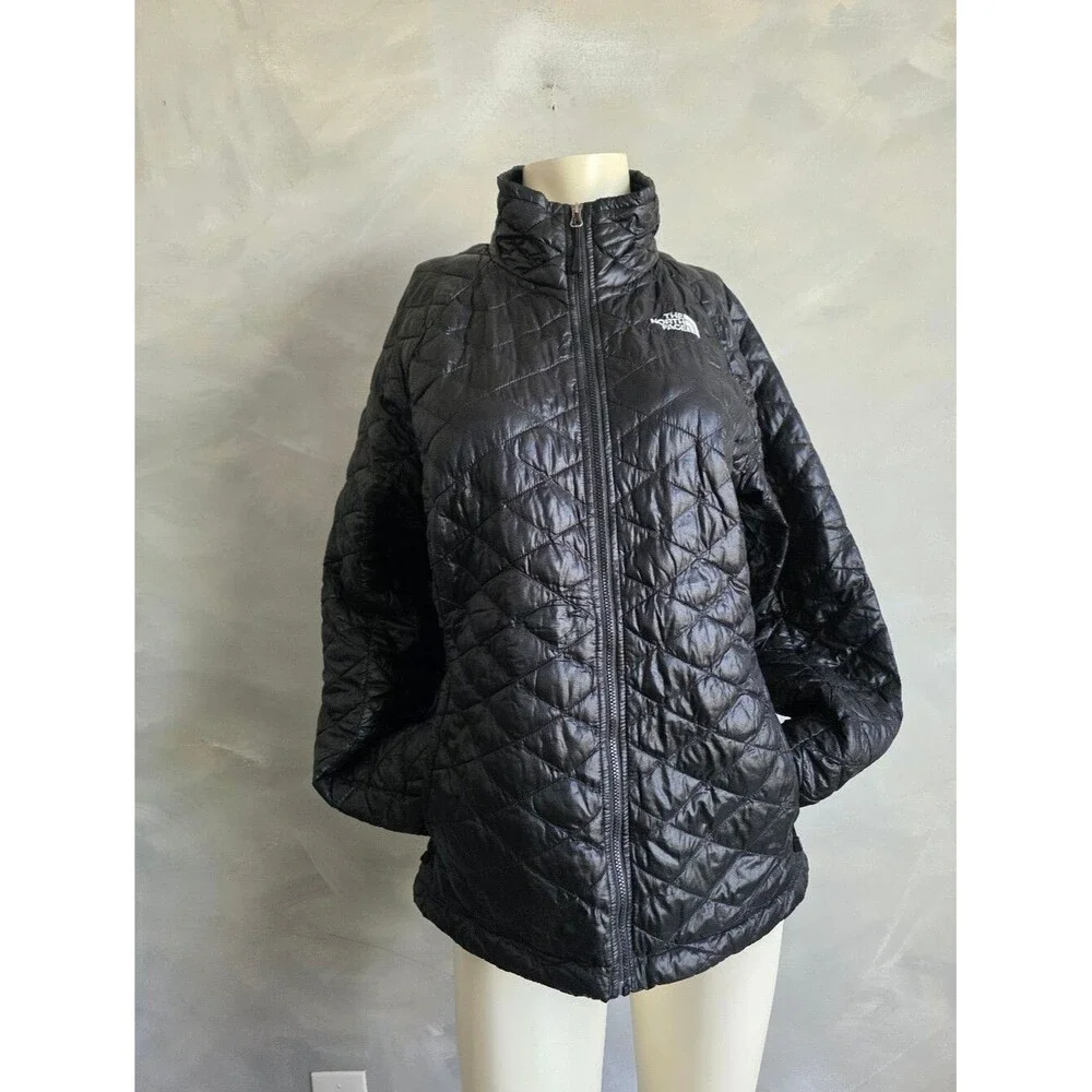 The North Face Thermoball Insulated Black Puffer Jacket Womens Sz M